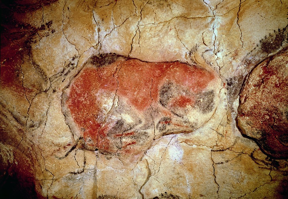 アルタミラ洞窟のバイソン、旧旧石器時代、紀元前15000〜8000年